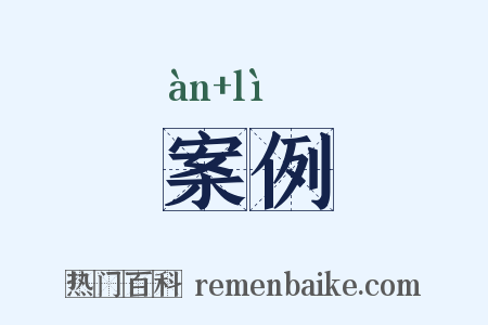 案例是什么意思的图片